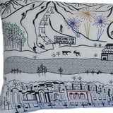 35" White Breckenridge Daylight Skyline Lumbar Decorative Pillow - Homeroots - Flyclothing LLC