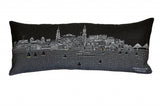35" Black Charleston Nighttime Skyline Lumbar Decorative Pillow - Homeroots - Flyclothing LLC