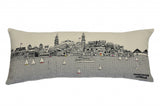 35" White Charleston Daylight Skyline Lumbar Decorative Pillow - Homeroots - Flyclothing LLC