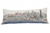 35" White Chicago Daylight Skyline Lumbar Decorative Pillow - Homeroots - Flyclothing LLC