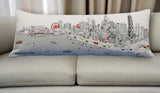 35" White Chicago Daylight Skyline Lumbar Decorative Pillow - Homeroots - Flyclothing LLC