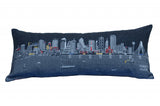 35" Black Dallas Nighttime Skyline Lumbar Decorative Pillow - Homeroots - Flyclothing LLC