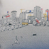 35" White Dallas Daylight Skyline Lumbar Decorative Pillow - Homeroots - Flyclothing LLC