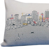 35" White Dallas Daylight Skyline Lumbar Decorative Pillow - Homeroots - Flyclothing LLC