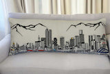35" White Denver Daylight Skyline Lumbar Decorative Pillow - Homeroots - Flyclothing LLC
