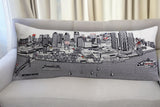35" White Detroit Daylight Skyline Lumbar Decorative Pillow - Homeroots - Flyclothing LLC