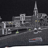 35" Black Frankfurt Nighttime Skyline Lumbar Decorative Pillow - Homeroots - Flyclothing LLC