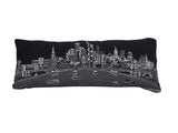 35" Black Frankfurt Nighttime Skyline Lumbar Decorative Pillow - Homeroots - Flyclothing LLC