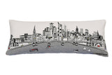 35" White Frankfurt Daylight Skyline Lumbar Decorative Pillow - Homeroots - Flyclothing LLC