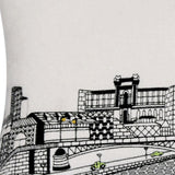 35" White Frankfurt Daylight Skyline Lumbar Decorative Pillow - Homeroots - Flyclothing LLC