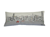 35" White Hong Kong Daylight Skyline Lumbar Decorative Pillow - Homeroots - Flyclothing LLC