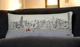 35" White Hong Kong Daylight Skyline Lumbar Decorative Pillow - Homeroots - Flyclothing LLC