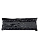 35" Black Homer Spit Nighttime Skyline Lumbar Decorative Pillow - Homeroots - Flyclothing LLC
