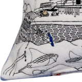 35" White Homer Spit Daylight Skyline Lumbar Decorative Pillow - Homeroots - Flyclothing LLC