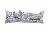 35" White Houston Daylight Skyline Lumbar Decorative Pillow - Homeroots - Flyclothing LLC