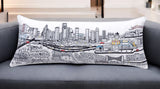 35" White Houston Daylight Skyline Lumbar Decorative Pillow - Homeroots - Flyclothing LLC