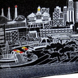 35" Black Kansas City Nighttime Skyline Lumbar Decorative Pillow - Homeroots - Flyclothing LLC