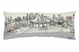35" White Kansas City Daylight Skyline Lumbar Decorative Pillow - Homeroots - Flyclothing LLC