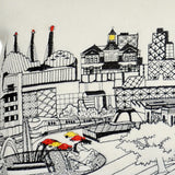 35" White Kansas City Daylight Skyline Lumbar Decorative Pillow - Homeroots - Flyclothing LLC