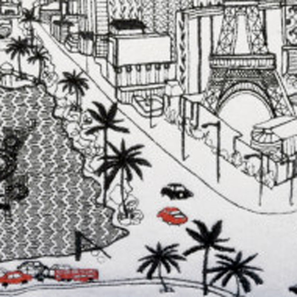 35" White as Vegas Daylight Skyline Lumbar Decorative Pillow - Homeroots - Flyclothing LLC