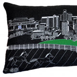 35" Black Lexington Nighttime Skyline Lumbar Decorative Pillow - Homeroots - Flyclothing LLC