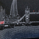 35" Black London Nighttime Skyline Lumbar Decorative Pillow - Homeroots - Flyclothing LLC