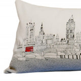 35" White London Daylight Skyline Lumbar Decorative Pillow - Homeroots - Flyclothing LLC