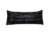 35" Black Los Gatos Nighttime Skyline Lumbar Decorative Pillow - Homeroots - Flyclothing LLC