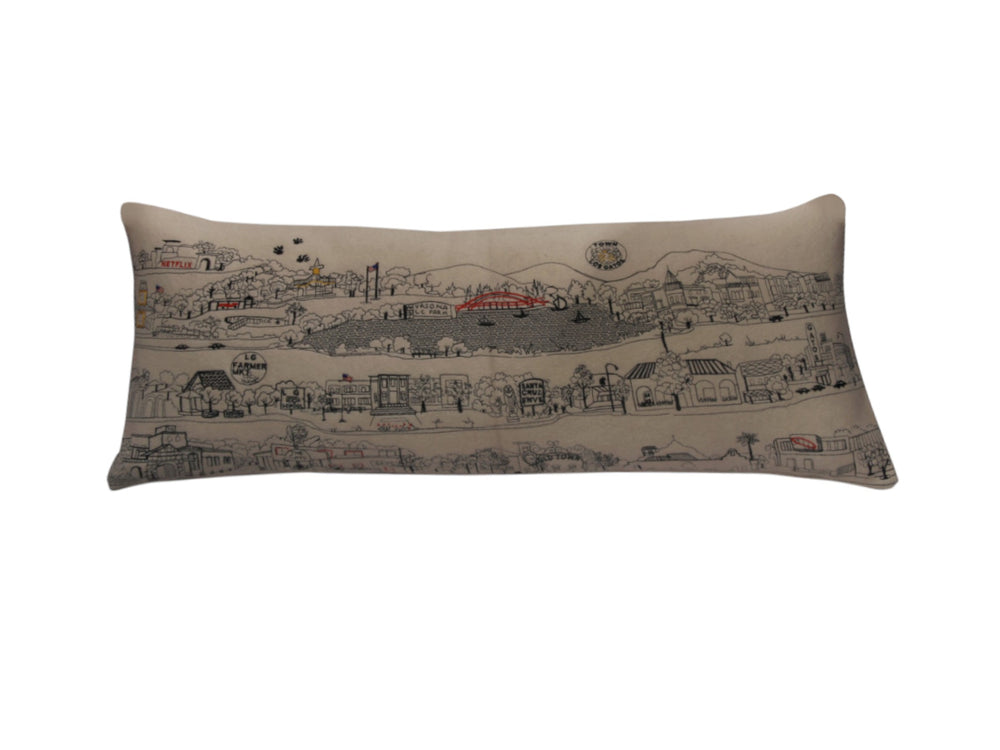 35" White Los Gatos Daylight Skyline Lumbar Decorative Pillow - Homeroots - Flyclothing LLC