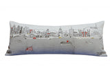 35" White Los Angeles Daylight Skyline Lumbar Decorative Pillow - Homeroots - Flyclothing LLC