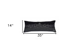 35" Black Madison Nighttime Skyline Lumbar Decorative Pillow - Homeroots - Flyclothing LLC