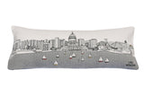 35" White Madison Daylight Skyline Lumbar Decorative Pillow - Homeroots - Flyclothing LLC