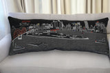 35" Black Memphis Nighttime Skyline Lumbar Decorative Pillow - Homeroots - Flyclothing LLC