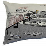 35" White Memphis Daylight Skyline Lumbar Decorative Pillow - Homeroots - Flyclothing LLC