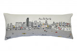 35" White Miami Daylight Skyline Lumbar Decorative Pillow - Homeroots - Flyclothing LLC