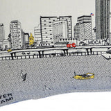 35" White Miami Daylight Skyline Lumbar Decorative Pillow - Homeroots - Flyclothing LLC