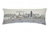 35" White Miami Daylight Skyline Lumbar Decorative Pillow - Homeroots - Flyclothing LLC