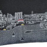 35" Black Milwaukee Nighttime Skyline Lumbar Decorative Pillow - Homeroots - Flyclothing LLC