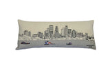 35" White Minneapolis Daylight Skyline Lumbar Decorative Pillow - Homeroots - Flyclothing LLC