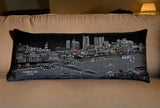 35" Black Nashville Nighttime Skyline Lumbar Decorative Pillow - Homeroots - Flyclothing LLC