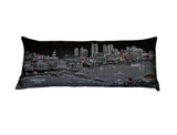 35" Black Nashville Nighttime Skyline Lumbar Decorative Pillow - Homeroots - Flyclothing LLC