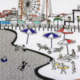 35" White Ocean City MD Daylight Skyline Lumbar Decorative Pillow - Homeroots - Flyclothing LLC