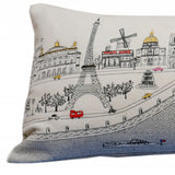 35" White Paris Daylight Skyline Lumbar Decorative Pillow - Homeroots - Flyclothing LLC