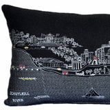 35" Black Philadelphia Nighttime Skyline Lumbar Decorative Pillow - Homeroots - Flyclothing LLC