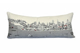 35" White Philadelphia Daylight Skyline Lumbar Decorative Pillow - Homeroots - Flyclothing LLC