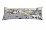 35" White Pittsburgh Daylight Skyline Lumbar Decorative Pillow - Homeroots - Flyclothing LLC