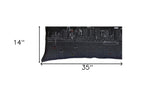 35" Black Portland Nighttime Skyline Lumbar Decorative Pillow - Homeroots - Flyclothing LLC