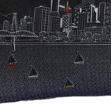 35" Black Portland Nighttime Skyline Lumbar Decorative Pillow - Homeroots - Flyclothing LLC