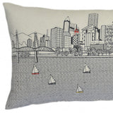 35" White Portland Daylight Skyline Lumbar Decorative Pillow - Homeroots - Flyclothing LLC