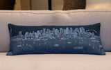 35" Black Seattle Nighttime Skyline Lumbar Decorative Pillow - Homeroots